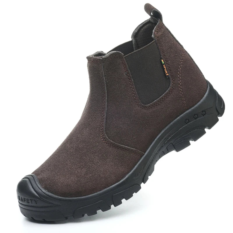 Men's Safety Boots Welder Work Shoes Anti-Smash Indestructible Steel Toe Security Footwear Durable Protection for Heavy Duty Use