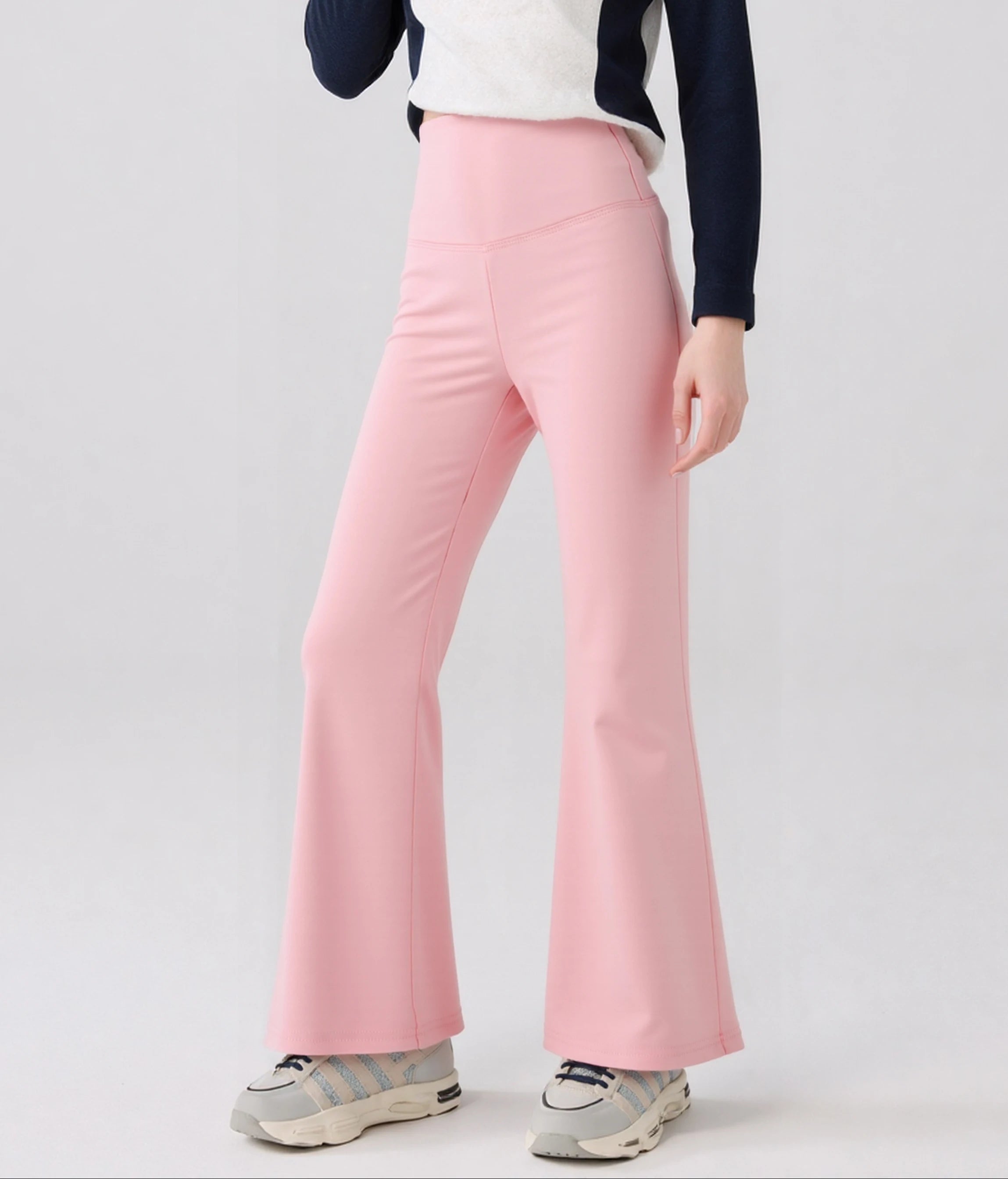 Girls Flared Pants High Waist Yoga Leggings Teenagers Stretch Elastic Waistband Kids Sportswear Trousers Autumn Spring