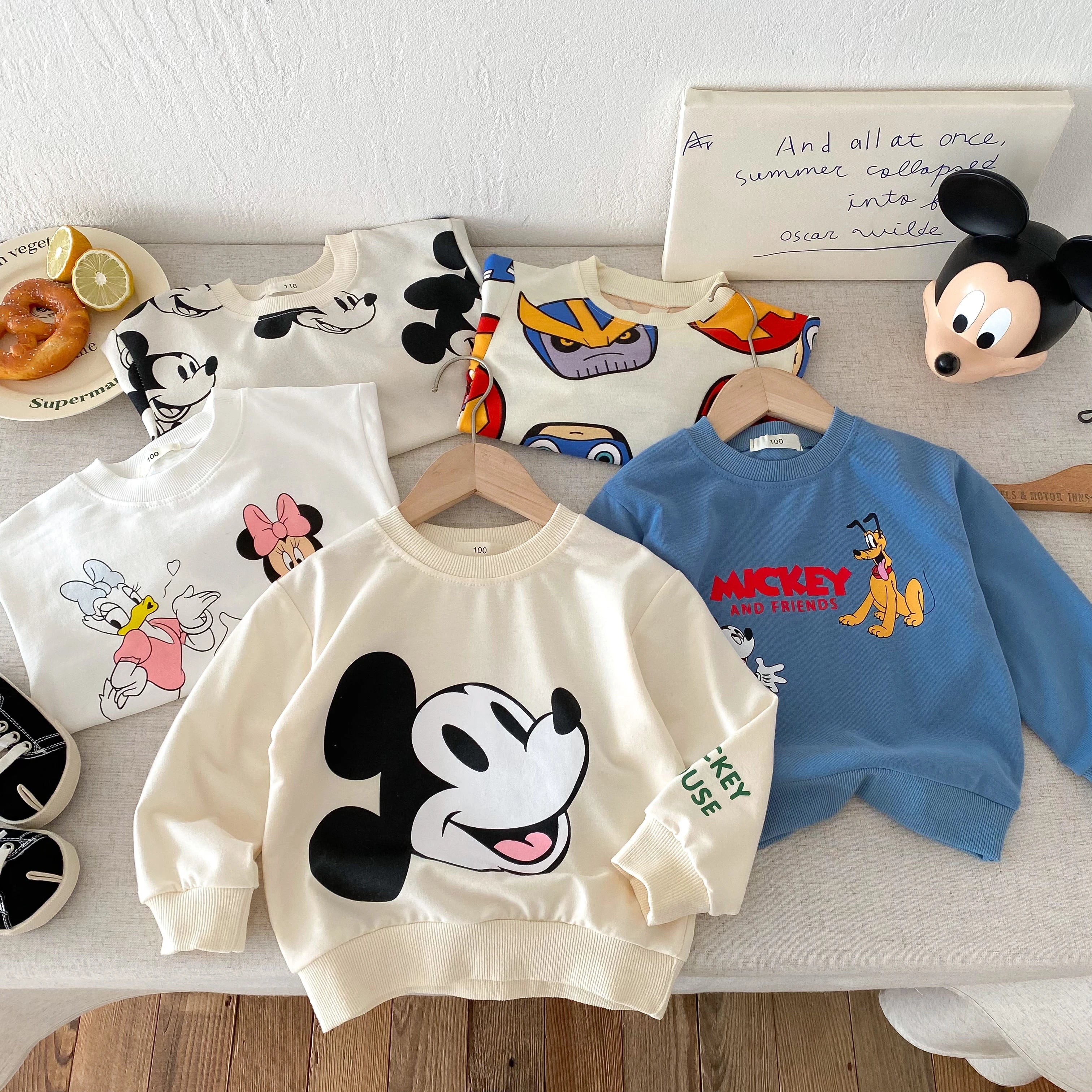 Brand Long Sleeve Suits Print Crewneck Sweatshirt+pants 2piece Set Baby Boys Girls Casual Sports Clothes Cute Tops Sweatpants