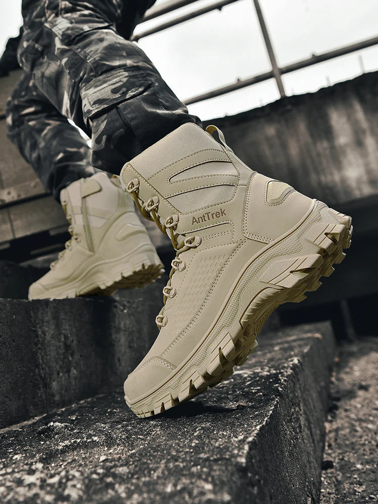 Men's High-Top Outdoor Hiking Boots, Casual, Comfortable and Warm Hiking Boots