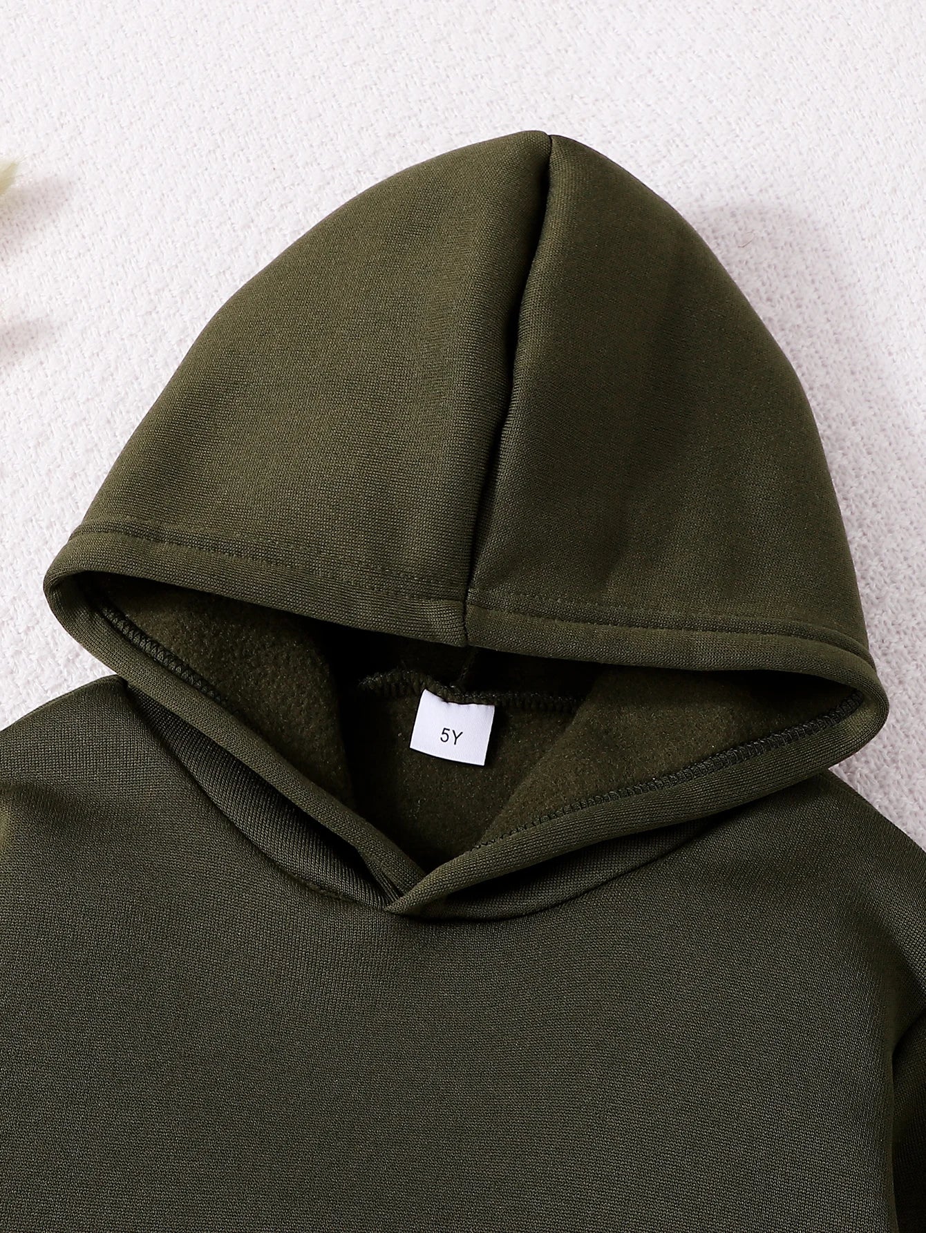 Simple autumn and winter letters for boys NEWYORKUSA print plus velvet sweatshirt hooded winter thick side trousers NEWYORKUSA