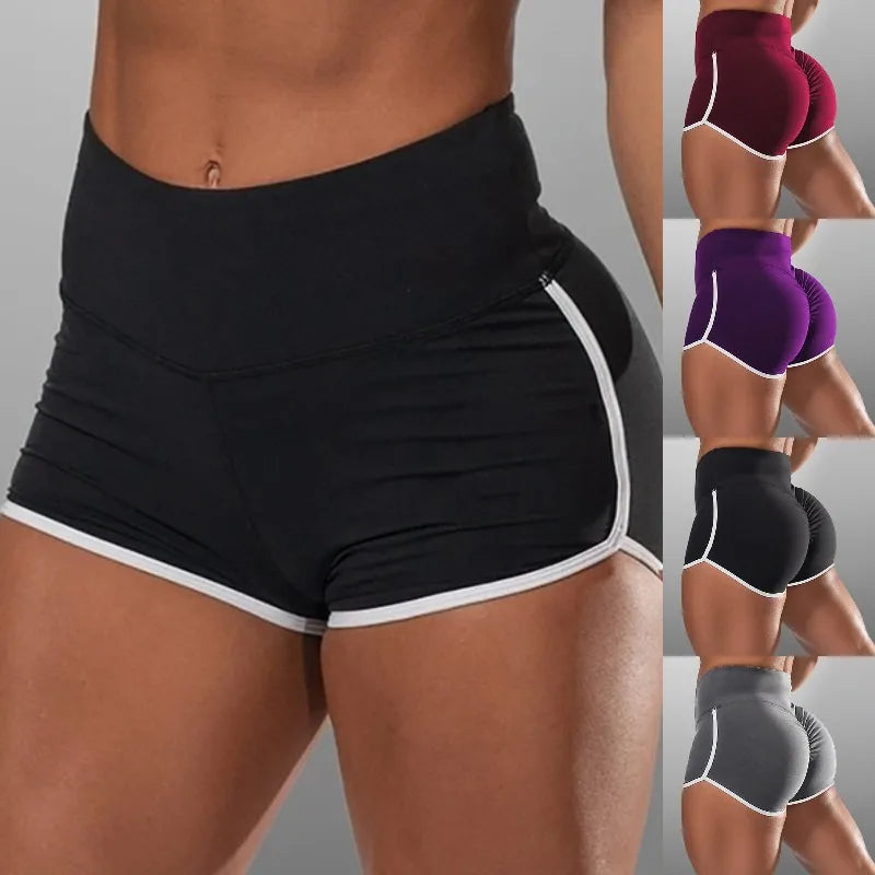 S-3XL Summer Quick-drying Running Shorts For Women  High Waist Women Exercise Sexy Hips Push Up Sportswear Casual Yoga Pants