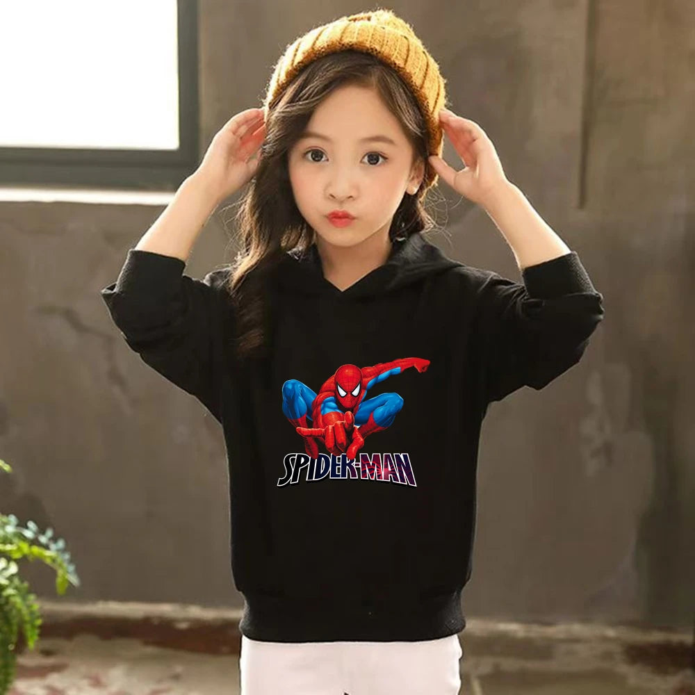 Autumn winter children's hoodie Spider-Man clothing leisure outerwear sweatshirt +pants set  Suitable 3-12 years Boys girls gift